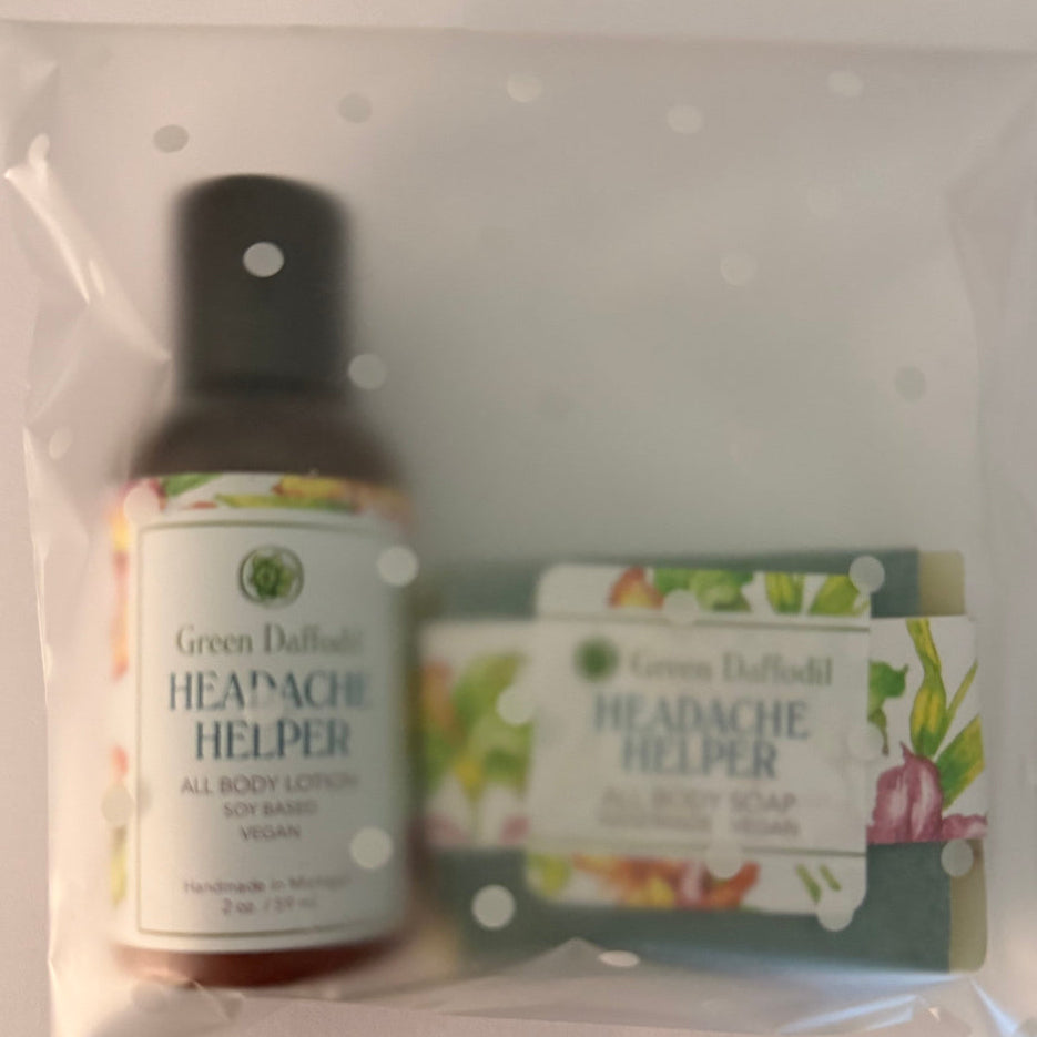 Headache Helper Aromatherapy Soap & Lotion Set