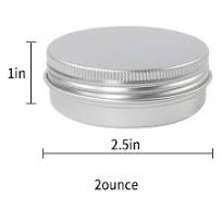 2 oz Round Screw Top Metal Tin