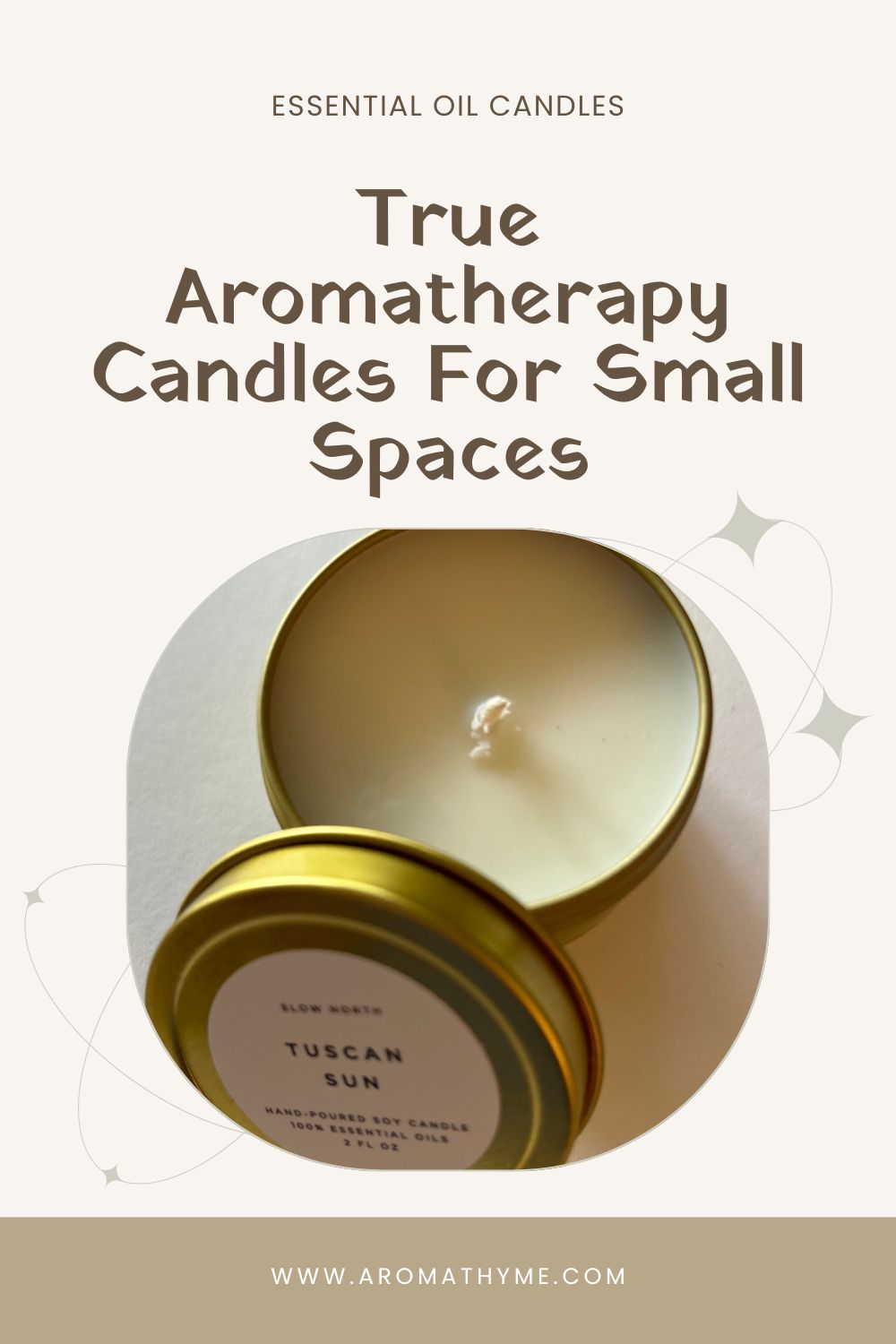 Tuscan Sun Hand Poured 100% Essential Oil Soy Candle Tin