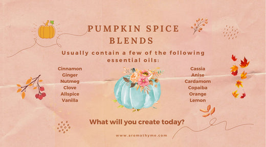 Blog Post With Recipes and How to's for Pumpkin Spice Essential Oil Blends