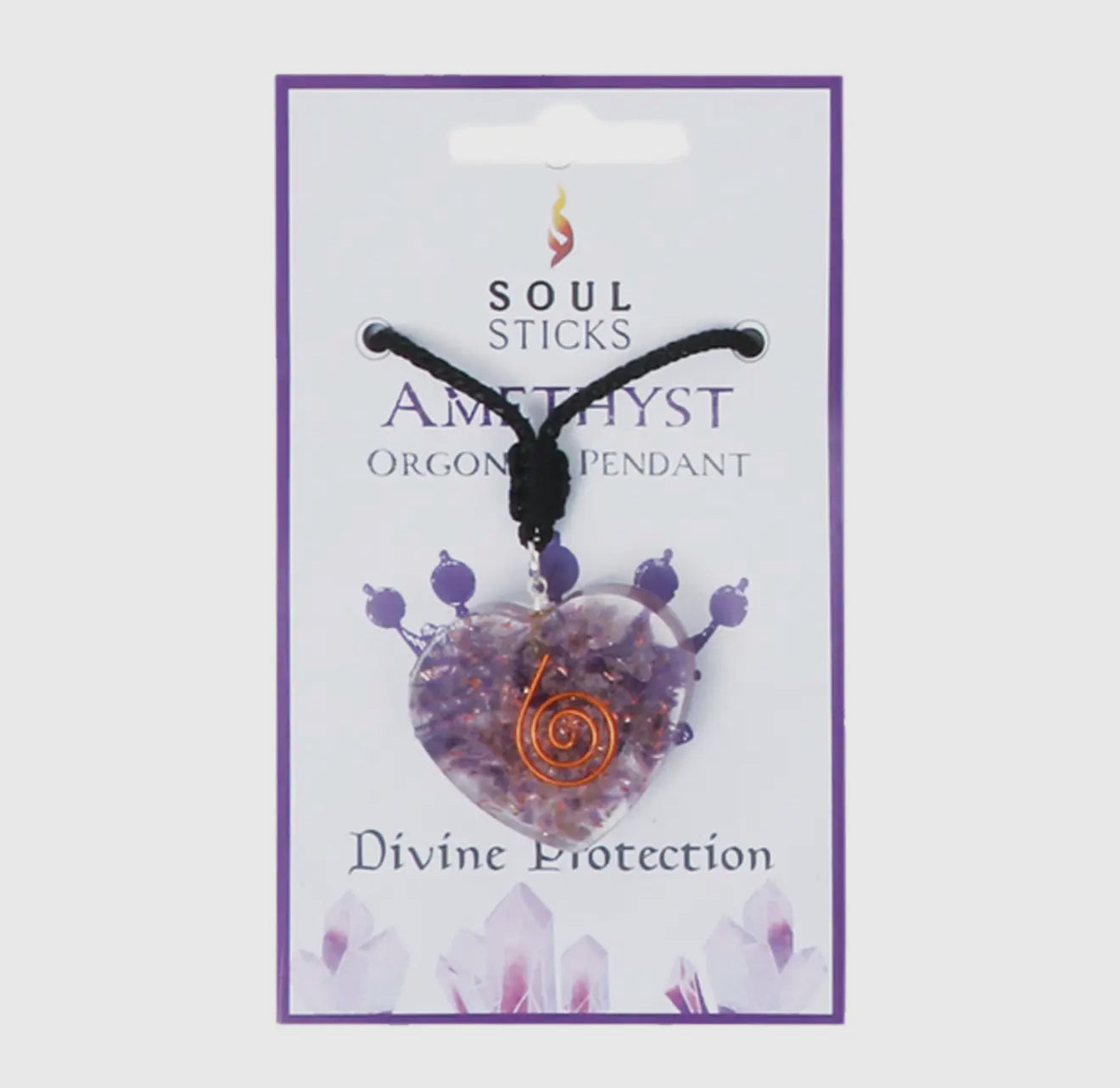 Amethyst Orgonite Pendant Necklace