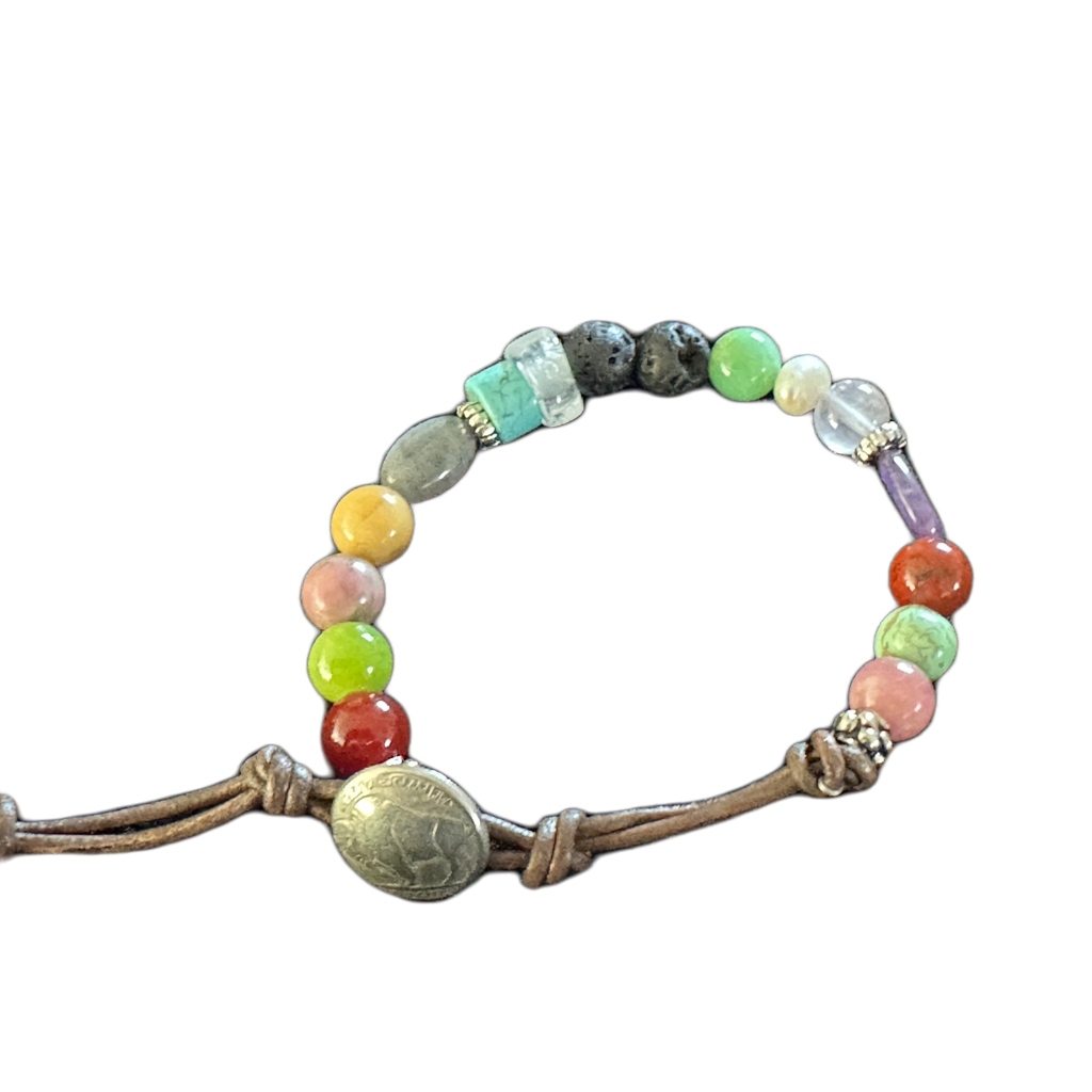 Aromatherapy Diffuser Bracelet Semi Preciouse Stones