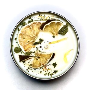  “Mojito" Mint & Lime Cocktail Inspired Botanical Soy Candle 